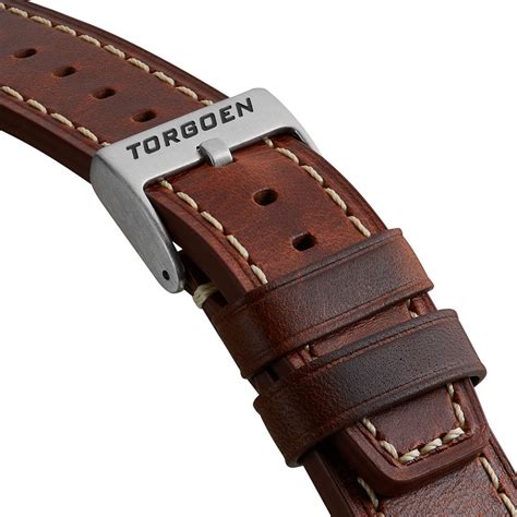Brown Leather Strap 24mm Watch Strap Torgoen
