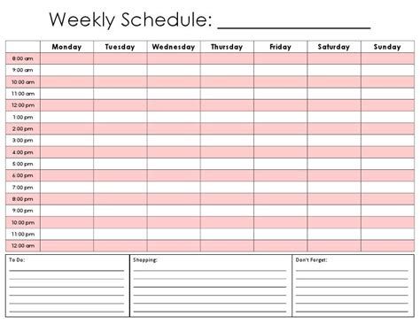 Pin By Ashley York On Productivity Daily Schedule Template Weekly