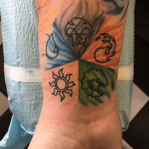Tattoo Uploaded By David Butler Magic The Gathering Mana Symbols