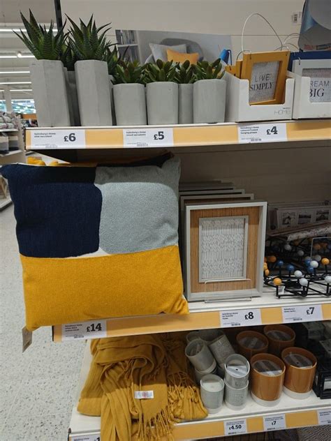 Sainsburys Homeware Mustard Navy And Grey Living Room