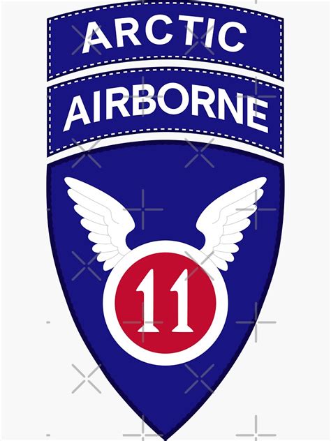 11th Airborne Division W Arctic Tab Wo Txt X 300 Sticker For Sale By