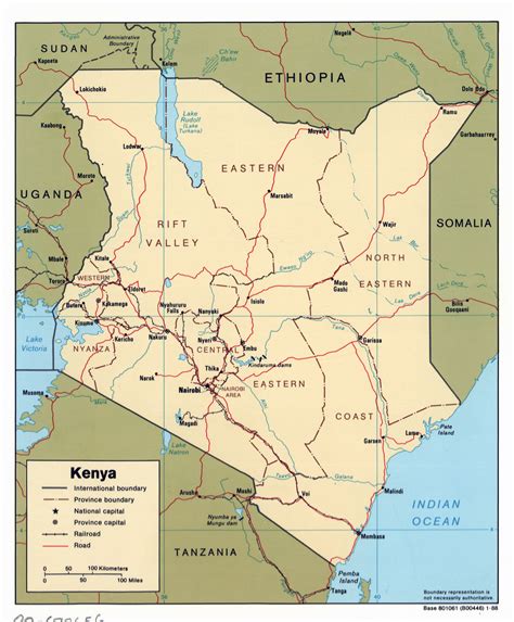 Large Detailed Political And Administrative Map Of Kenya With All