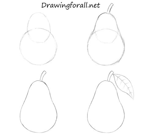 How To Draw A Pear Art Drawings For Kids
