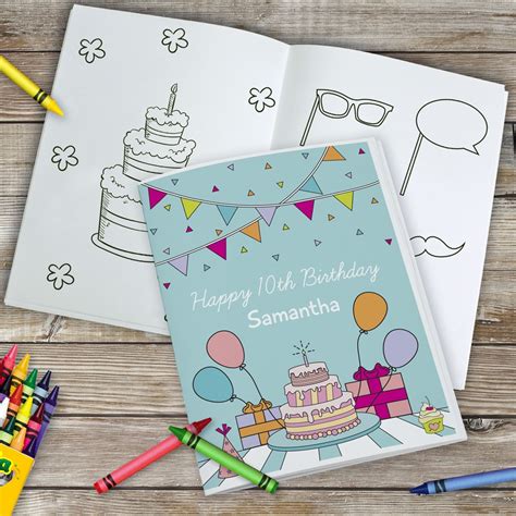 Personalized Happy Birthday Coloring Book