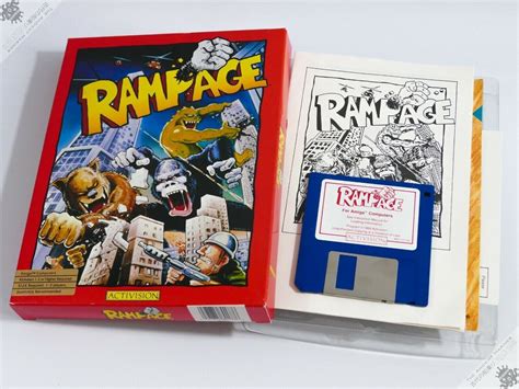 Commodore Amiga Rampage Big Box 3 5 Vintage Computer Game 1989 Activision Ebay