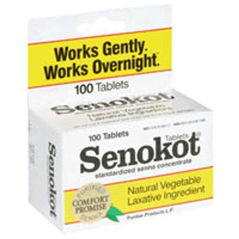Senokot Natural Vegetable Laxative Tablets With Senna Concentrate 100 Ea