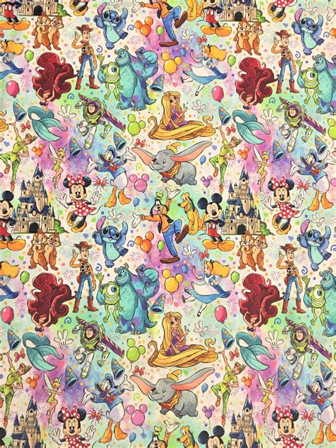 Disney Character Collage Wallpapers On Wallpaperdog