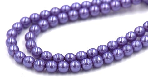 Lilac Purple Pearl Coated Czech 4mm 6mm 8mm Glass Round Etsy