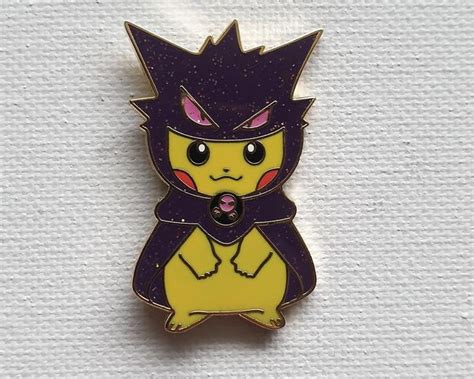 Gengar Pikachu Pokemon Glitter Pin Pokemon Enamel Pin Pokemon Ts