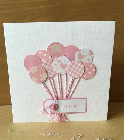 Card Making Baby Baby Shower Balloon Bouquet New Baby Cards Birth Congratulations