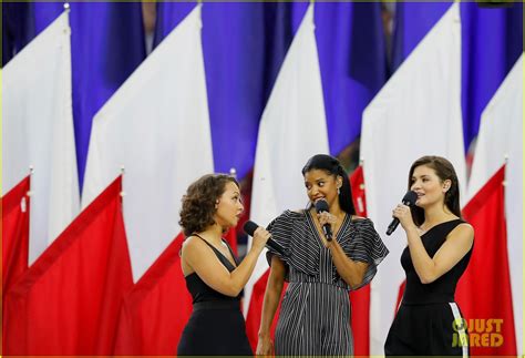 Hamiltons Schuyler Sisters Sing America The Beautiful At Super Bowl 2017 Video Photo