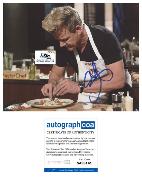 Gordon Ramsay Autograph Signed 8x10 Photo Masterchef Etsy