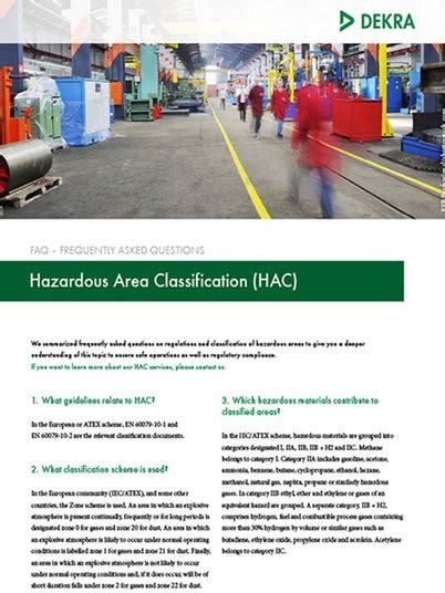 FAQ Sheet Hazardous Area Classification