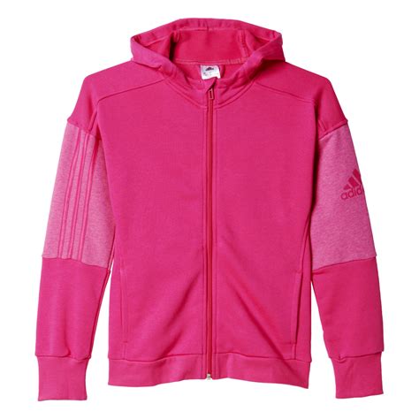 Adidas Girls Hooded Tracksuit In Pink Excell Sports Uk