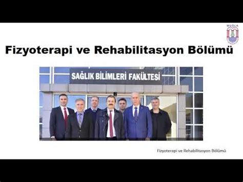 Fizyoterapi ve Rehabilitasyon Bölüm Tanıtımı YouTube