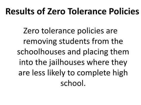 Ppt Zero Tolerance Policy Powerpoint Presentation Free Download Id
