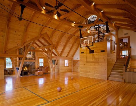 Antique Barn Turned Indoor Basketball Court Bensonwood Barns