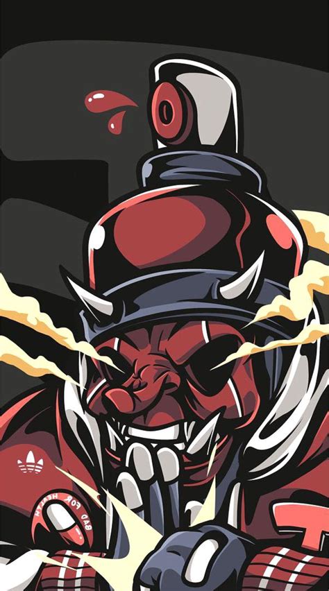 Skull wearing cap illustration, digital art, samurai, mask, picture. Background Graffiti Samurai Wallpaper HD for Android - APK ...