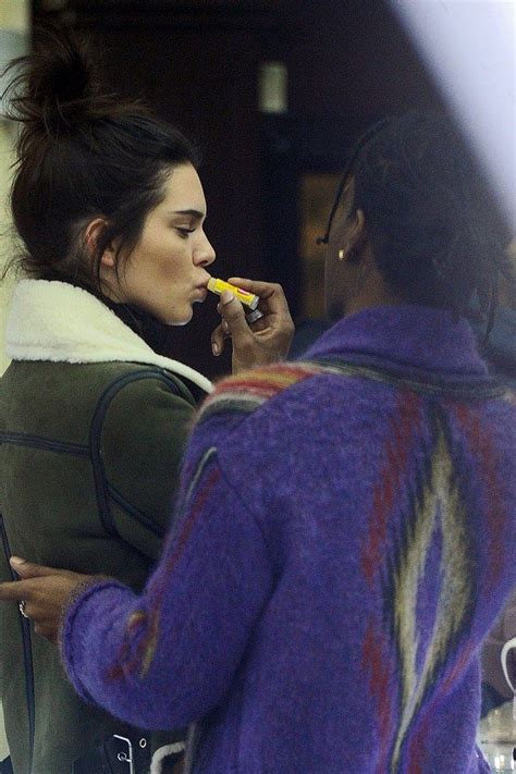 a ap rocky just applied kendall jenner s lip balm and it s adorable kendall and asap kendall
