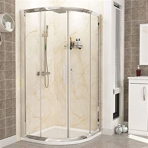 Elegant 800 X 800 Mm Quadrant Shower Cubicle Enclosure 6mm Glass Sliding Door With Stone Tray