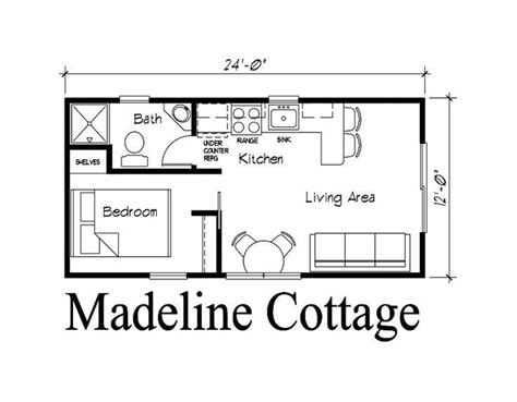 These cabin plans are also much easier to build than a traditional log cabin, as using a technique these cabin plans include an open plan room on the ground floor and a bedroom in the loft space. 12x24 cabin floor plans - Google Search | Guest house ...