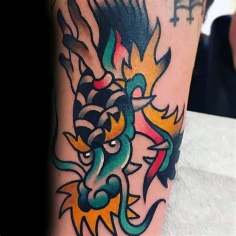 Full arm or leg japanese dragon designs are not uncommon. 50 Small Dragon Tattoos For Men - Fire-Breathing Design Ideas