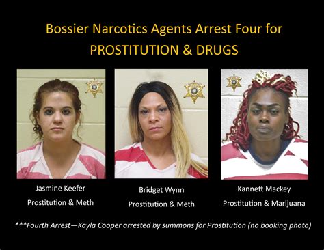 Bossier Narcotics Agents Arrest Four For Prostitution And Drugs The