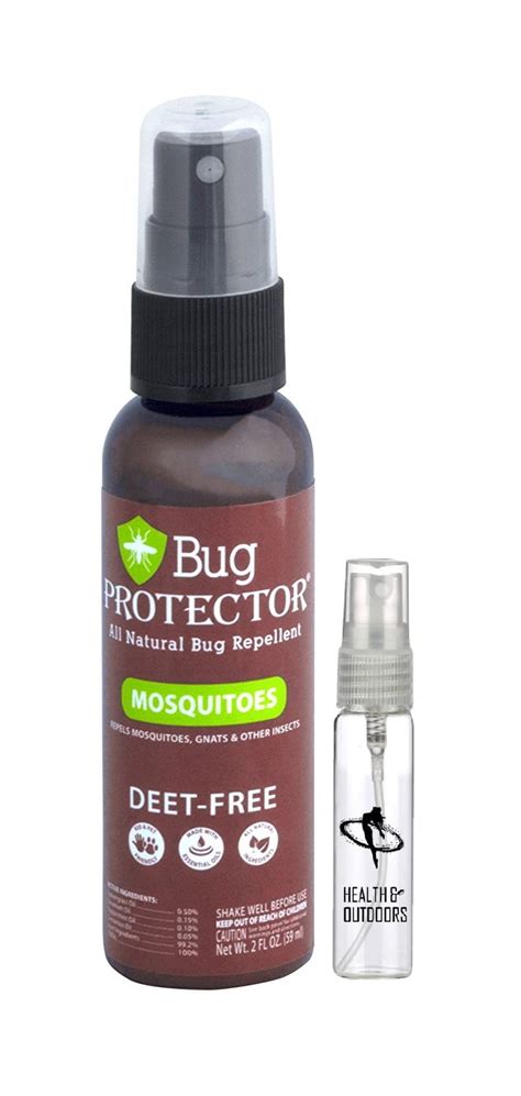 Bug Protector All Natural Deet Free Insectmosquito Repellent 2 Oz