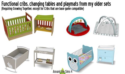 Around The Sims 4 Custom Content Download Cribs Changing Tables