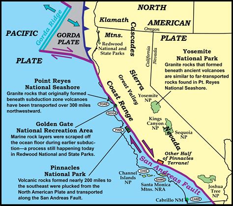 Tectonic Plates California Map Allyce Maitilde