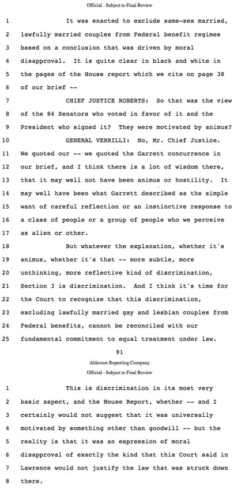Chief Justice John Roberts Oddly Skeptical That Congress Passed Doma