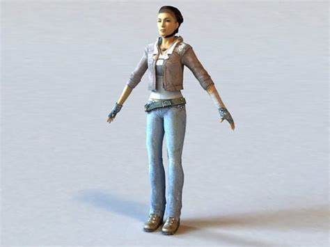 Alyx Vance Half Life Character Free 3d Model Max Vray Open3dmodel