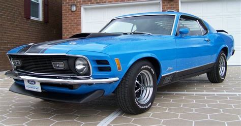 Grabber Blue 1970 Mach 1 Ford Mustang Fastback