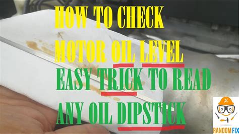 ️how To Check Motor Oil Level Engine Oil Level Trick To Read Hard To
