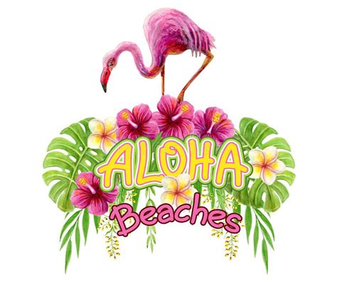 Saludo De Aloha Hawaii Pintura De Acuarela De Dibujo Manual Con Flores De Loro De Macaw