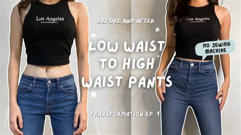 Easiest Way To Transform Low Waist Jeans To High Waist Jeans No