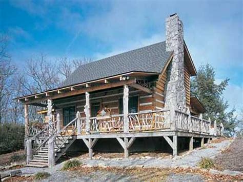 Exterio Log Cabin Pictures With Wrap Around Front Porch — Randolph
