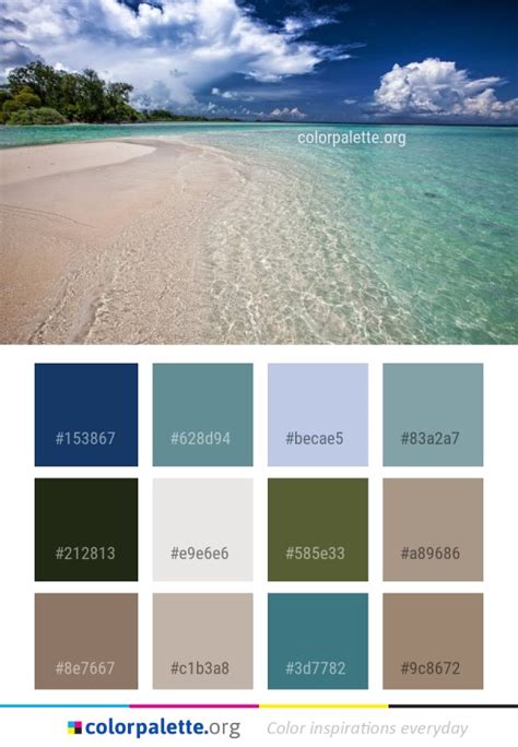 Coastal And Oceanic Landforms Sea Sky Color Palette