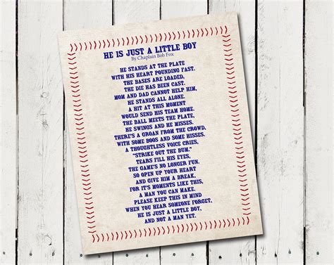 Hes Just A Little Boy Poem Printable Instant Download