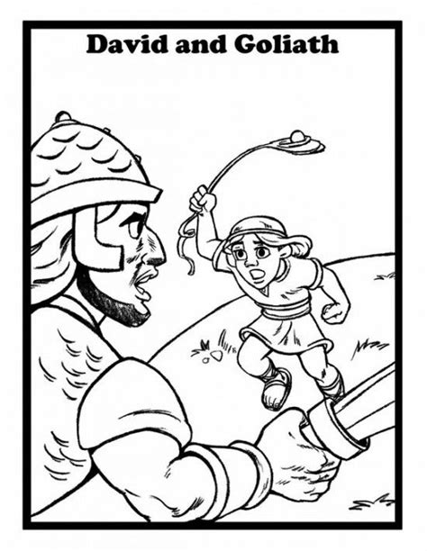On top of the free printable david and goliath coloring pages, this post includes… a short animated video about the story of david and goliath. david and goliath coloring page for kids | David and ...