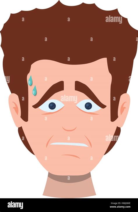 Concerned Cartoon Face Stock Vector Art And Illustration Vector Image