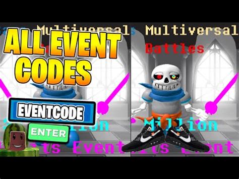 We'll keep you updated with additional codes once they are released. ALL *NEW* CODES in EVENT! Sans Multiversal Battles ...