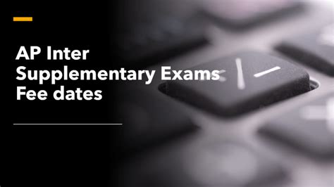 Ap Inter Supplementary Exam Fee Dates 2024