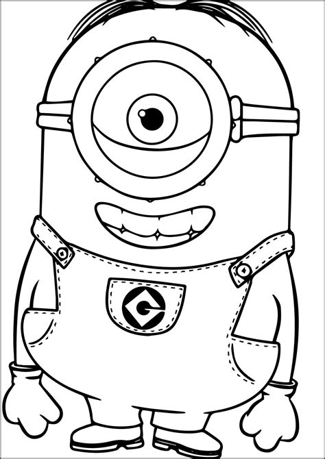 Minions Coloring Page Mcoloring Minions