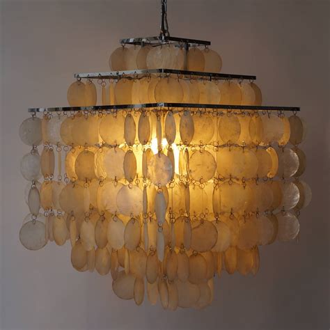 Capiz shell chandelier for $175. Capiz Shell Chandelier by Verner Panton at 1stdibs