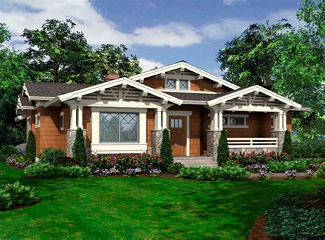 Plan 23264jd Vaulted One Story Bungalow Craftsman House Plans