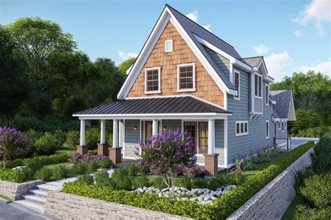 This house having 2 floor, 4 total bedroom, 4 total bathroom, and ground floor area is 1812 sq ft, first floors area is 1157 sq ft, total area is 2969 sq ft. Plan 25409TF: Charming 4-Bedroom Cottage Plan for Narrow ...
