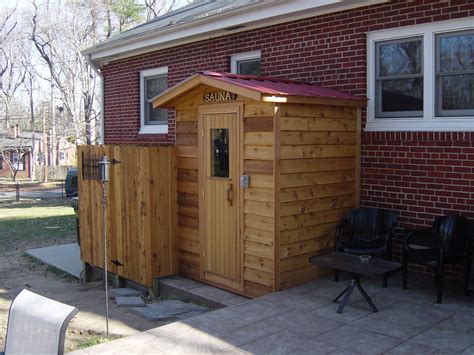 Outdoor Saunas Modular Outdoor Sauna With Cedar Siding And Matching