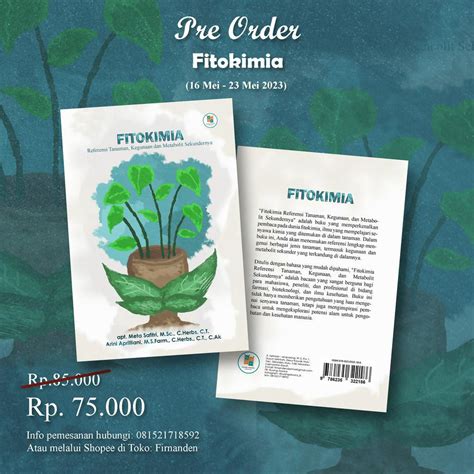 Jual Buku Fitokimia Refrensi Tanaman Kegunaan Dan Metabolit Sekundernya Shopee Indonesia