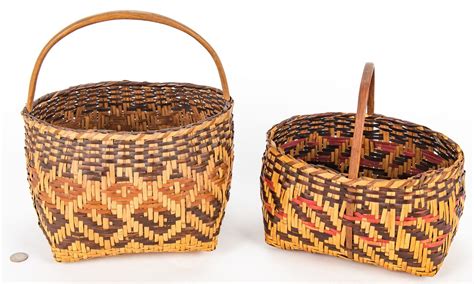 Lot 596 2 Cherokee Rivercane Baskets Case Auctions